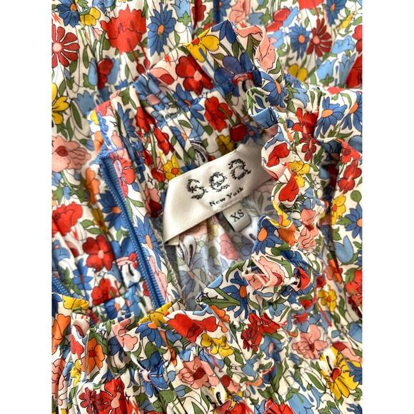 SEA NEW YORK Tuckernuck Multi Hanna Park Liberty Flutter Sleeve Cotton Dress XS - Picture 13 of 16